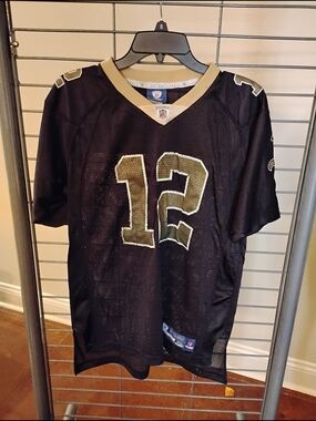 Reebok Onfield NFL Mesh Jersey Marques Colston New Orleans‎ Saints Black Gold